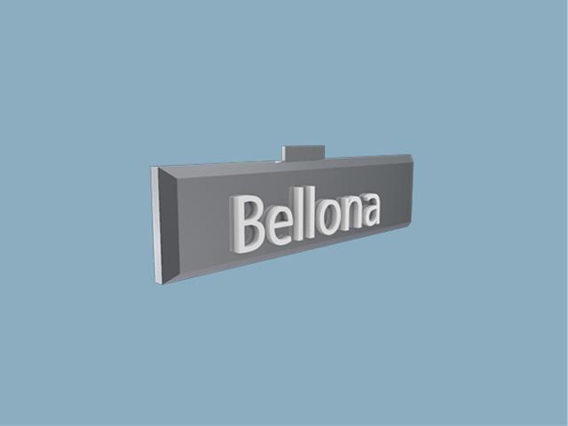 0090700008, MENTEŞE LOGO METAL BELLONA 025021