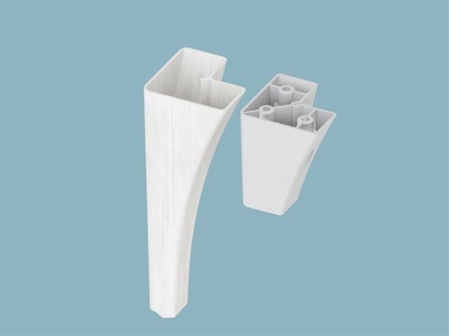 0210111483, Ayak Yoga 4'lü Rustik Beyaz 190mm