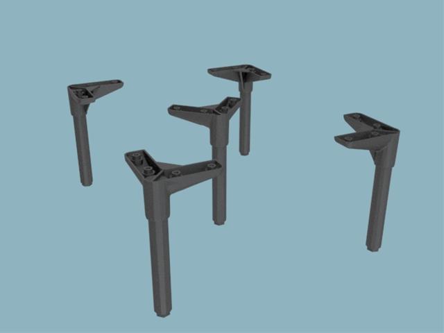 0210111657, Ayak Eva 5'li Mat Siyah 160mm