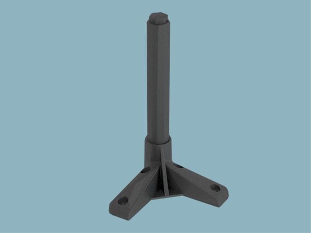 0210111593, Ayak Eva 6'lı Mat Siyah 200mm