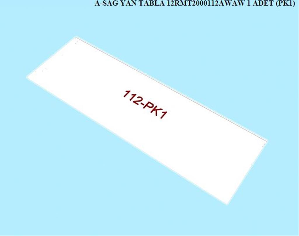 12RMT2000112AWAW, SAĞ YAN TABLA