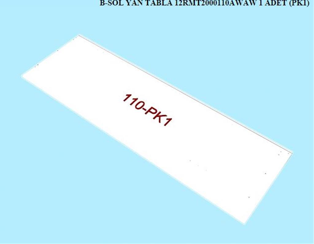 12RMT2000110AWAW, SOL YAN TABLA