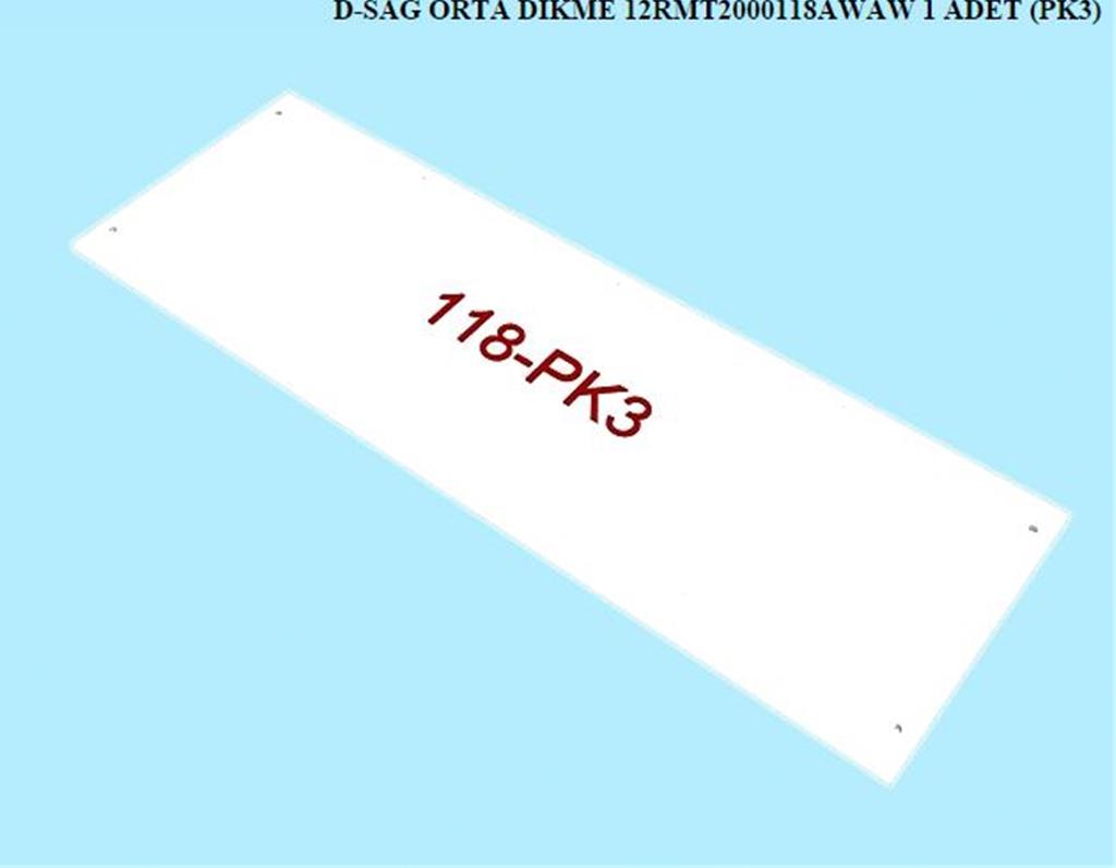 12RMT2000118AWAW, SAĞ ORTA DİKME