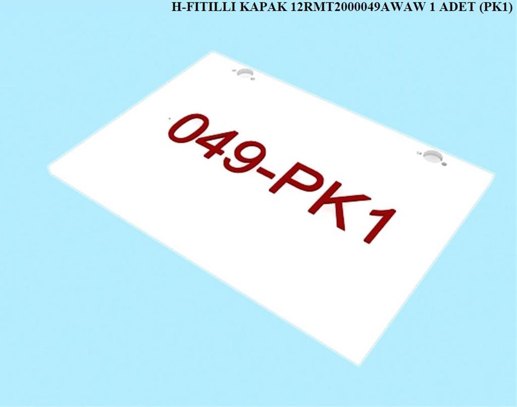 12RMT2000049AWAW, T.MASASI T.MS. FITILLI KAPAK / HG.BEYAZ