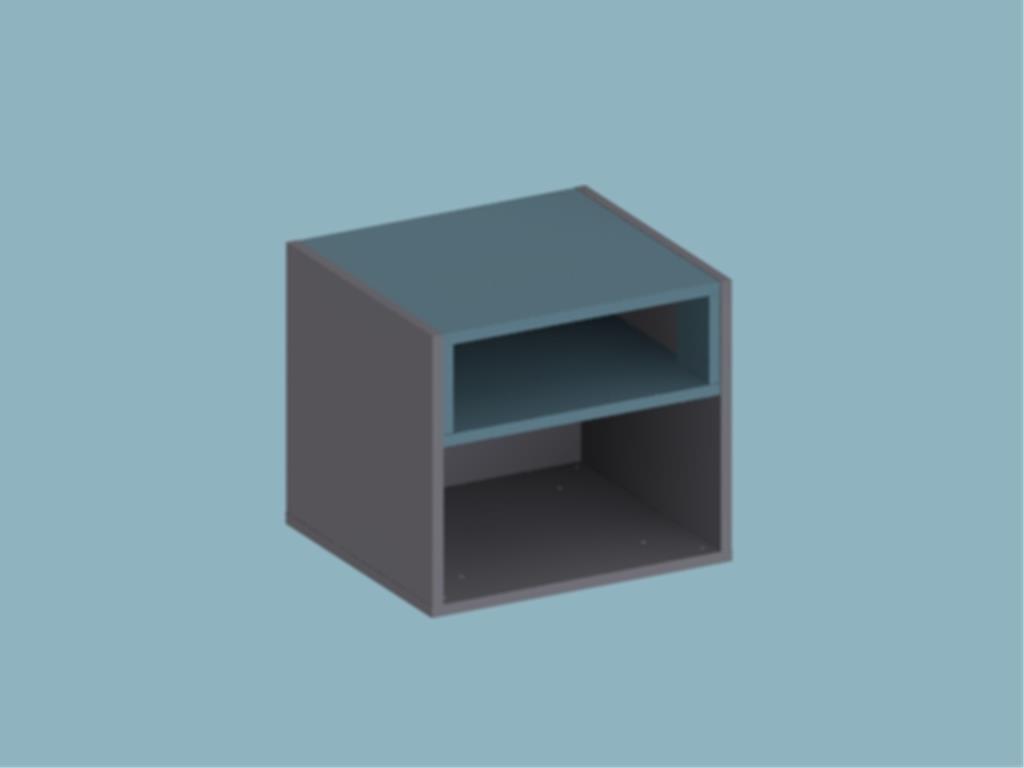 12COZ2000055ZEIJ, Komodin Monteli Kutu Prada Gri/Aren Mavi