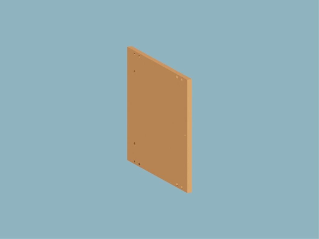 12BET2000305NONO, Kitaplık Raf Yan Tabla/Metalik Taba