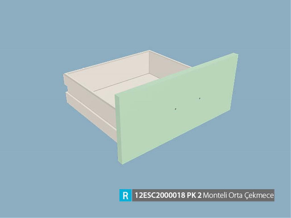 12ESC2000018EPEP, MONTELİ ORTA ÇEKMECE AÇIK BEJ